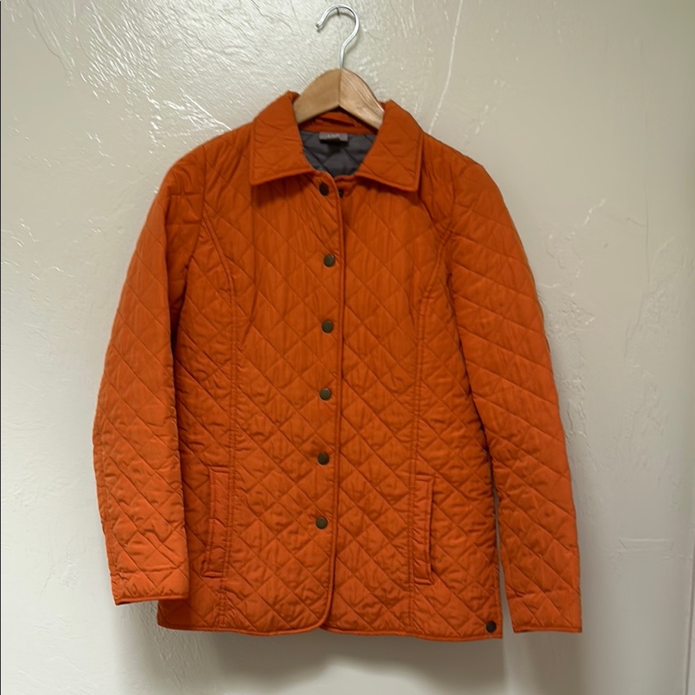 Orange Quilted Women's Jacket